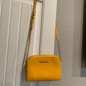 Yellow Michael Kors Crossbody Purse